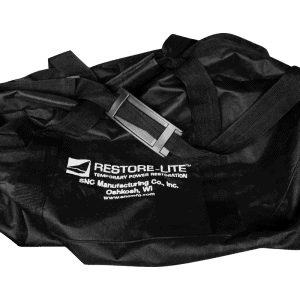 Image of duffel bag with SNC Manufacturing logo.